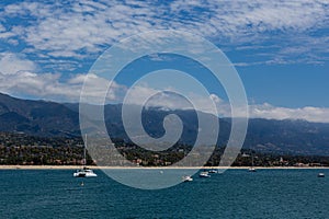 View of the Santa Barbara beach, CA