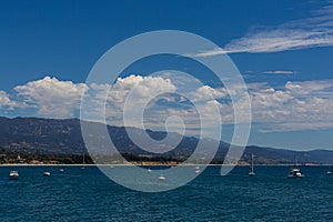 View of the Santa Barbara beach, CA