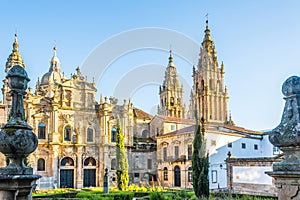 View at the Santa Catarina chapel at Immaculada place in  Santiago de Compostela - Spain