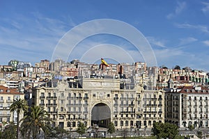 View of the Santander Bay in Spain. Cantabrian Sea north of the Iberian Peninsula