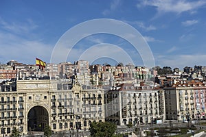 View of the Santander Bay in Spain. Cantabrian Sea north of the Iberian Peninsula