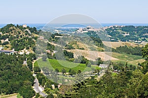 View of Santarcangelo di Romagna. Emilia-Romagna. Italy.