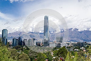 A view of Santiago City in Chile