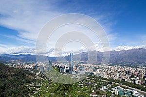 A view of Santiago city in chile photo