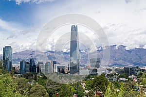 A view of Santiago City in Chile photo