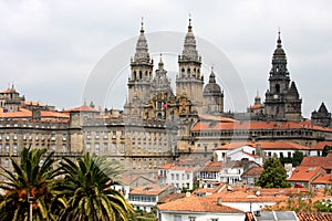 View upon Santiago de Compostela and her cathedral