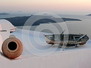 View of Santorini Caldera from Imerovigli, Nea Kameni