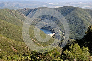 View of Santu Barzolu lake photo