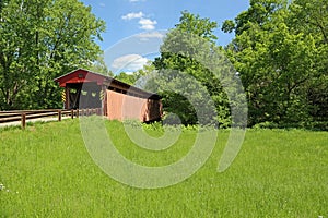 View at Sarvis Fork Covered Bridge