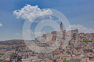 View of the sassi of Matera, Italy