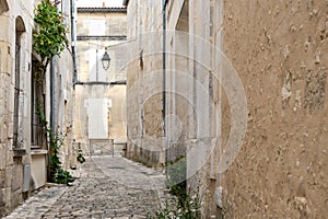 View on Sauternes village and vineyards, making of sweet dessert Sauternes wines from Semillon grapes affected by Botrytis cinerea