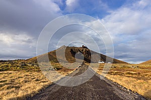 The Saxholl Crater in Iceland