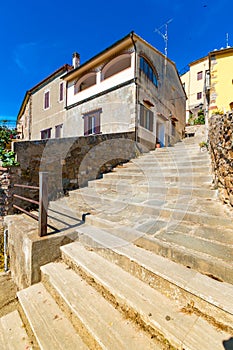 View of Scarlino in Maremma, Tuscany, Italy