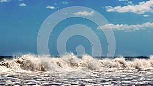 Waves at Playa Los Destiladeros located near Limon, Pedasi in Panama photo