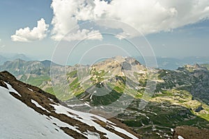 View from Schilthorn on Swiss Alps