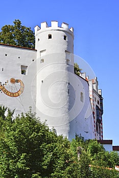 View of the Schloss Fussen or Gothic High Castle