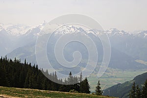 The view from Schmittenhohe mountain, Austria