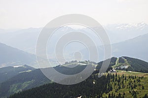 The view from Schmittenhohe mountain, Austria