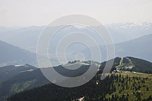 The view from Schmittenhohe mountain, Austria