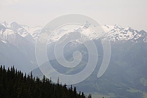 The view from Schmittenhohe mountain, Austria photo