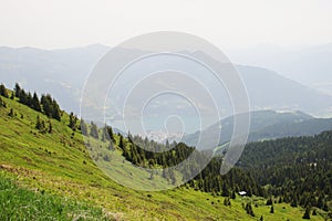 The view from Schmittenhohe mountain, Austria photo