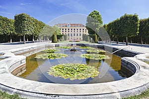 View on Schonbrunn Palace and park in Vienna