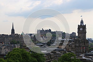 View of the Scottish city of Edinburgh