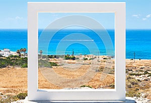 View from sculpture park of ayia napa