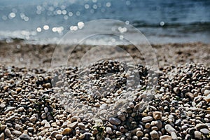 View of the sea from the ground