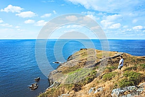 View of the sea and headland