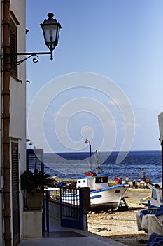 View on sea from Levanzo island. Egadi. Sicily. Italy