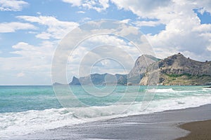 View of the sea and mountains