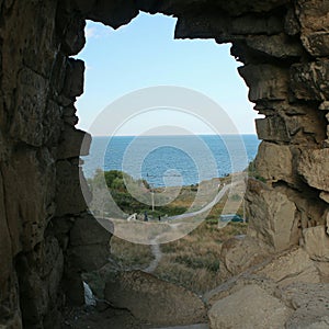 View of the sea from the old fortress.