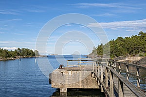 View of the sea and pier, Jussaro island