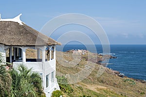 View of the sea from Punta Ballena, Punta del Este Uruguay, Casapueblo. This is a hotel and a gallery art where use to work the