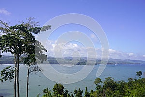 View of the sea from the top of the Tulungagung-Trenggalek Southern Cross Route (JLS)