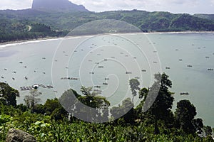 View of the sea from the top of the Tulungagung-Trenggalek Southern Cross Route (JLS)