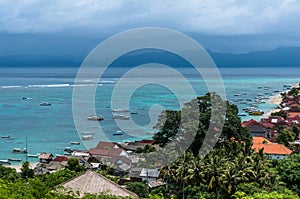 View on the sea village from view point