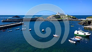 View of the seaport in Tapia de Casariego in Asturias