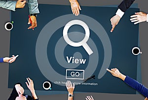 View Search Searching Inspect Vision Concept
