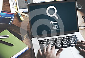 View Search Searching Inspect Vision Concept