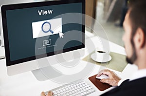 View Search Searching Inspect Vision Concept