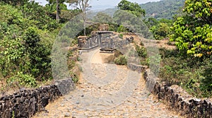 View of Second Entrance gate from the Top, Kavaledurga Fort, Shimoga, Karnataka