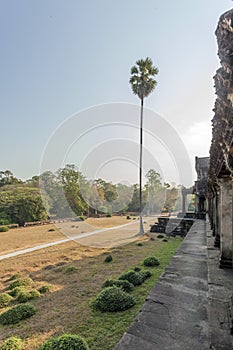 View of Second wall, Angkor Wat, Siem Riep, Cambodia.