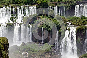 View of a section of the Iguazu Falls, from the Brazil side