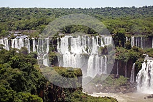 View of a section of the Iguazu Falls, from the Brazil side