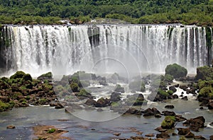 View of a section of the Iguazu Falls, from the Brazil side