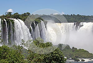 View of a section of the Iguazu Falls, from the Brazil side