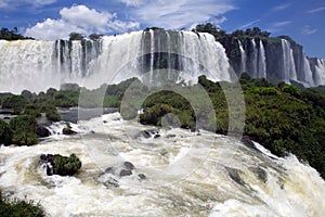 View of a section of the Iguazu Falls, from the Brazil side