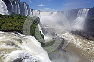 View of a section of the Iguazu Falls, from the Brazil side